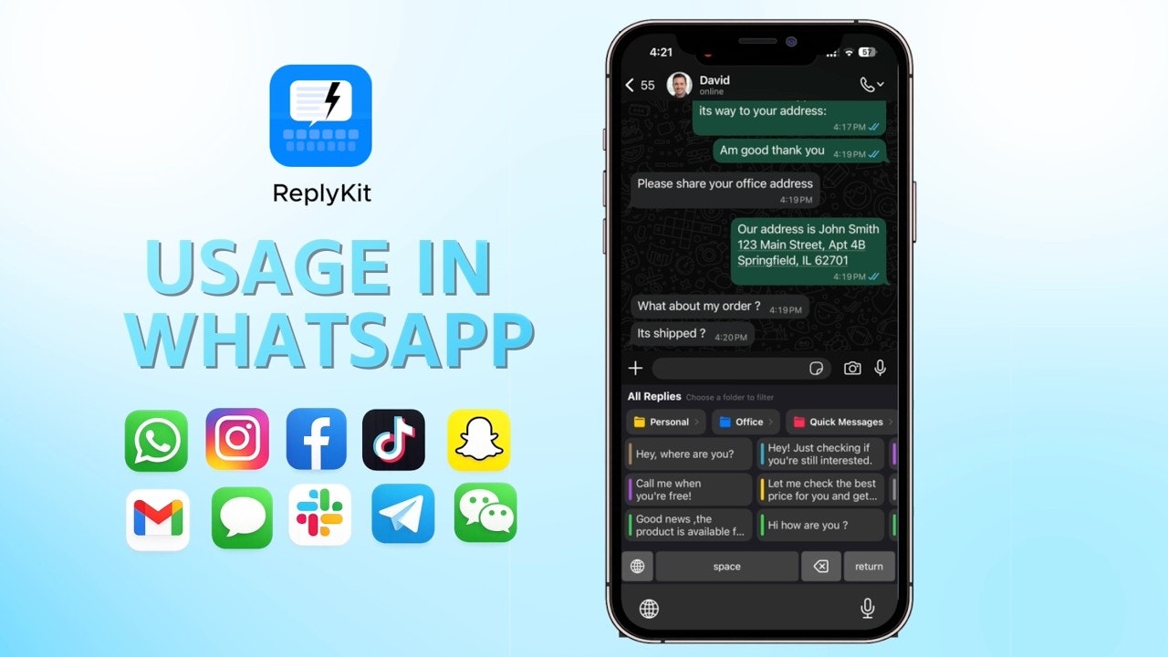 ReplyKit - Template Keyboard gallery image