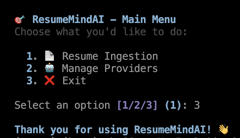 Resume Mind AI CLI gallery image