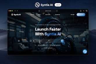 Syntia – AI SaaS Dashboard Template gallery image