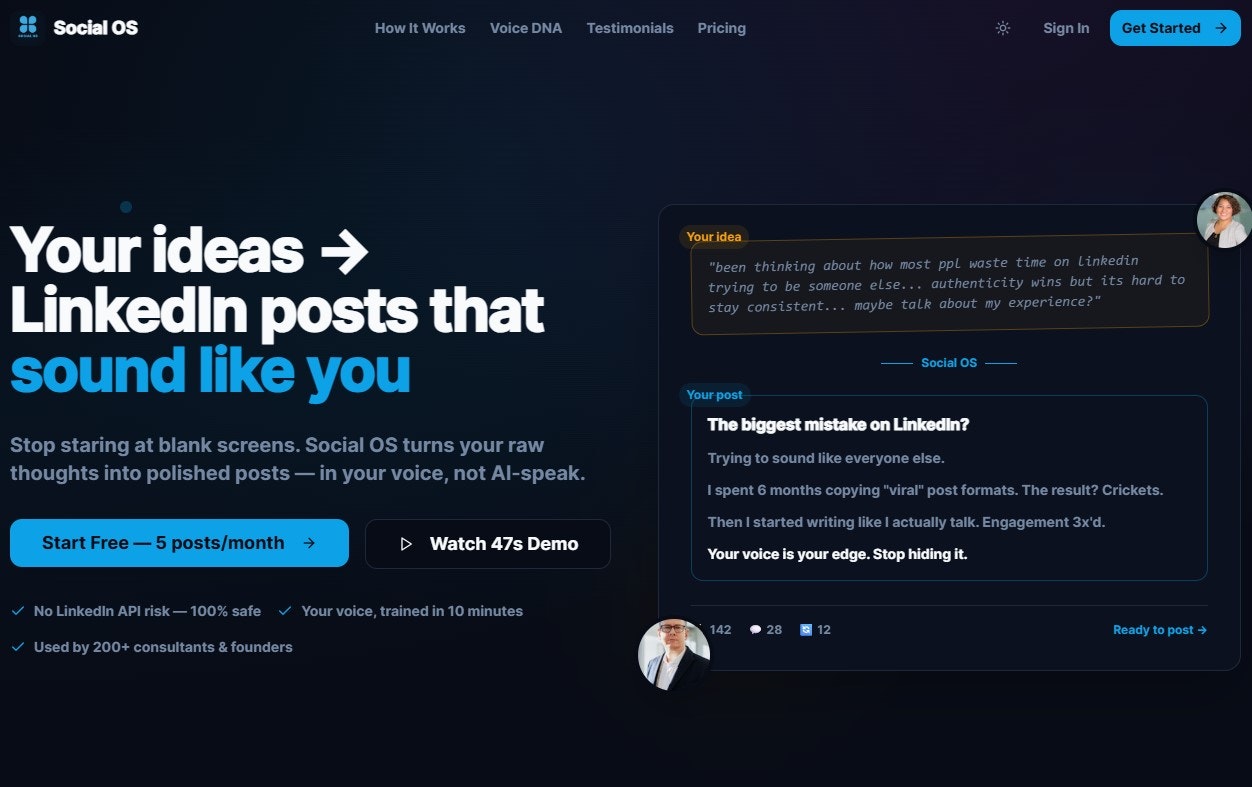 Social OS - Screenshot 2 showing product features and functionality