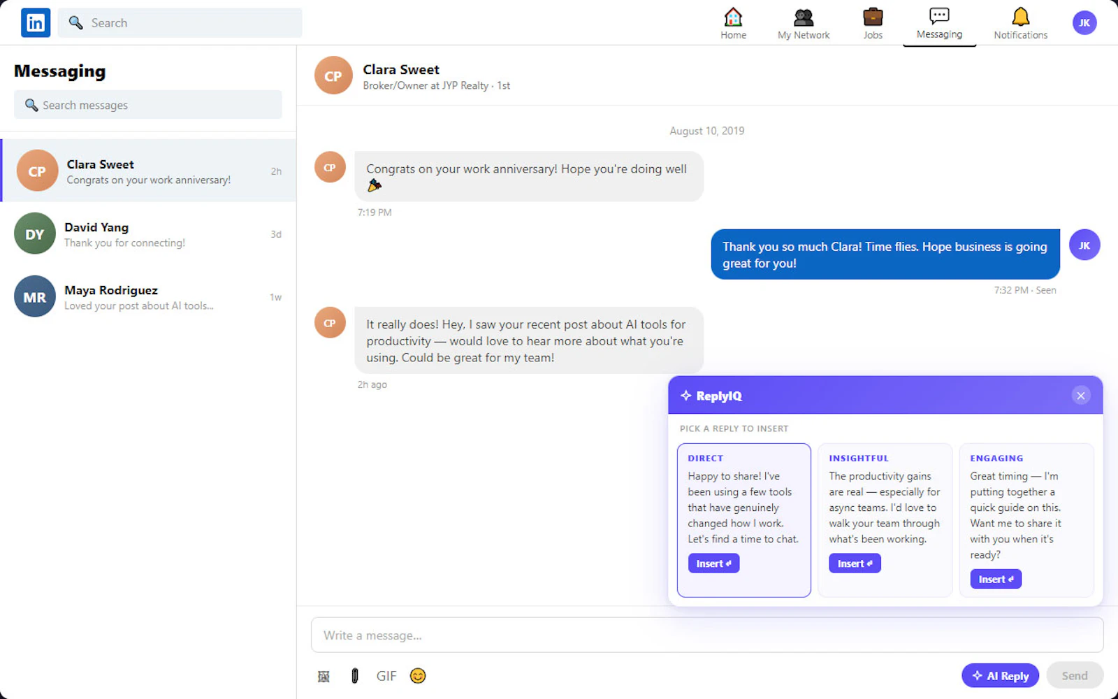 ReplyIQ – LinkedIn AI Assistant screenshot 3