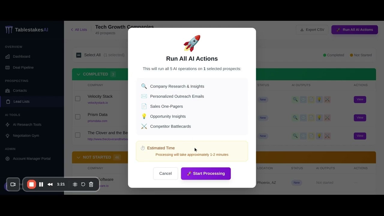 Tablestakes AI gallery image