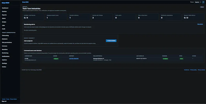 Snipe RMM screenshot 2