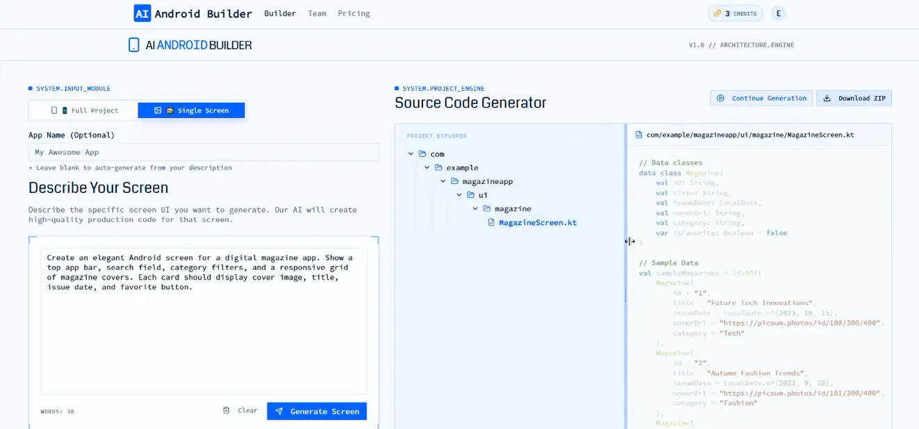 ai android app builder 截图 2