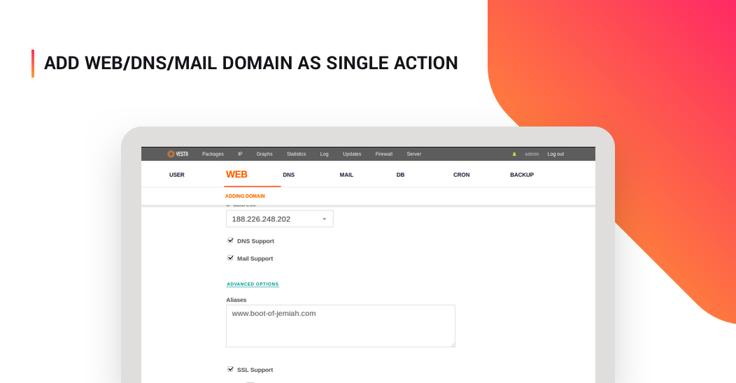 Vesta Control Panel for Amazon EC2 gallery image