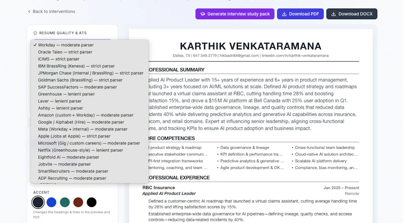 Resume Interview screenshot 16