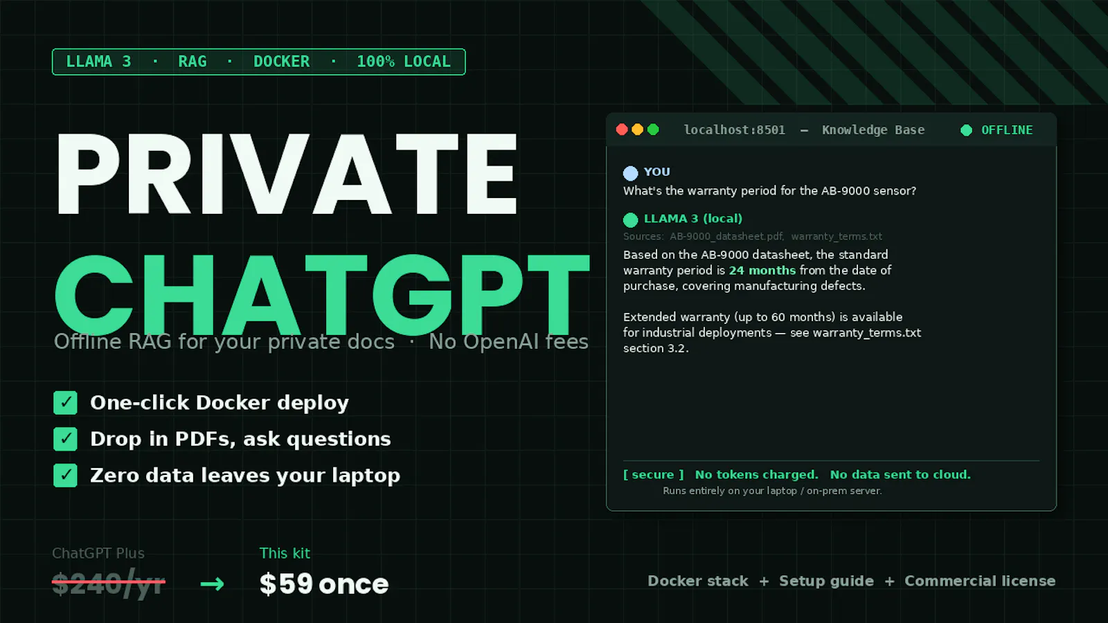 Self-Hosted RAG with Llama 3 screenshot 1