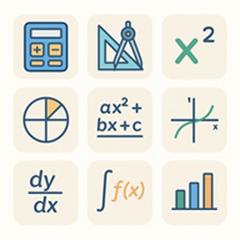 Maths Calc - Learn & Solve - Product Hunt launch logo and brand identity