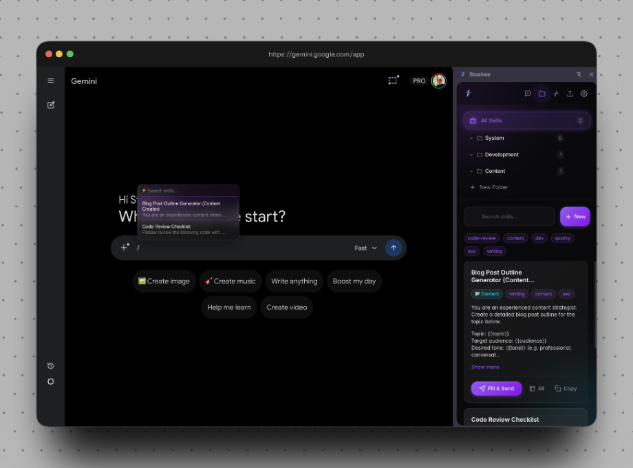 Stashee | Skill & Prompt Manager Web UIs gallery image