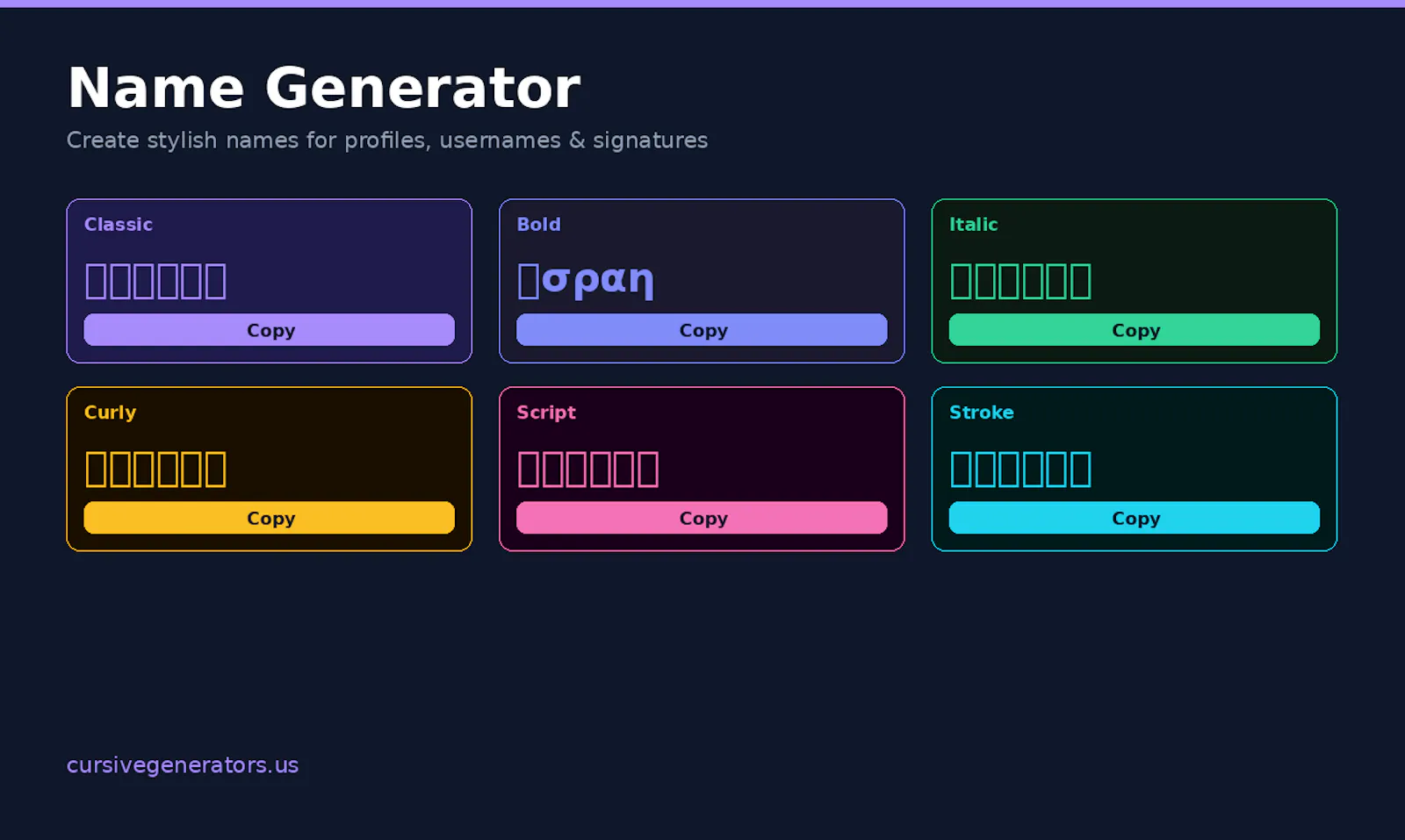 Cursive Generator Hub screenshot 2