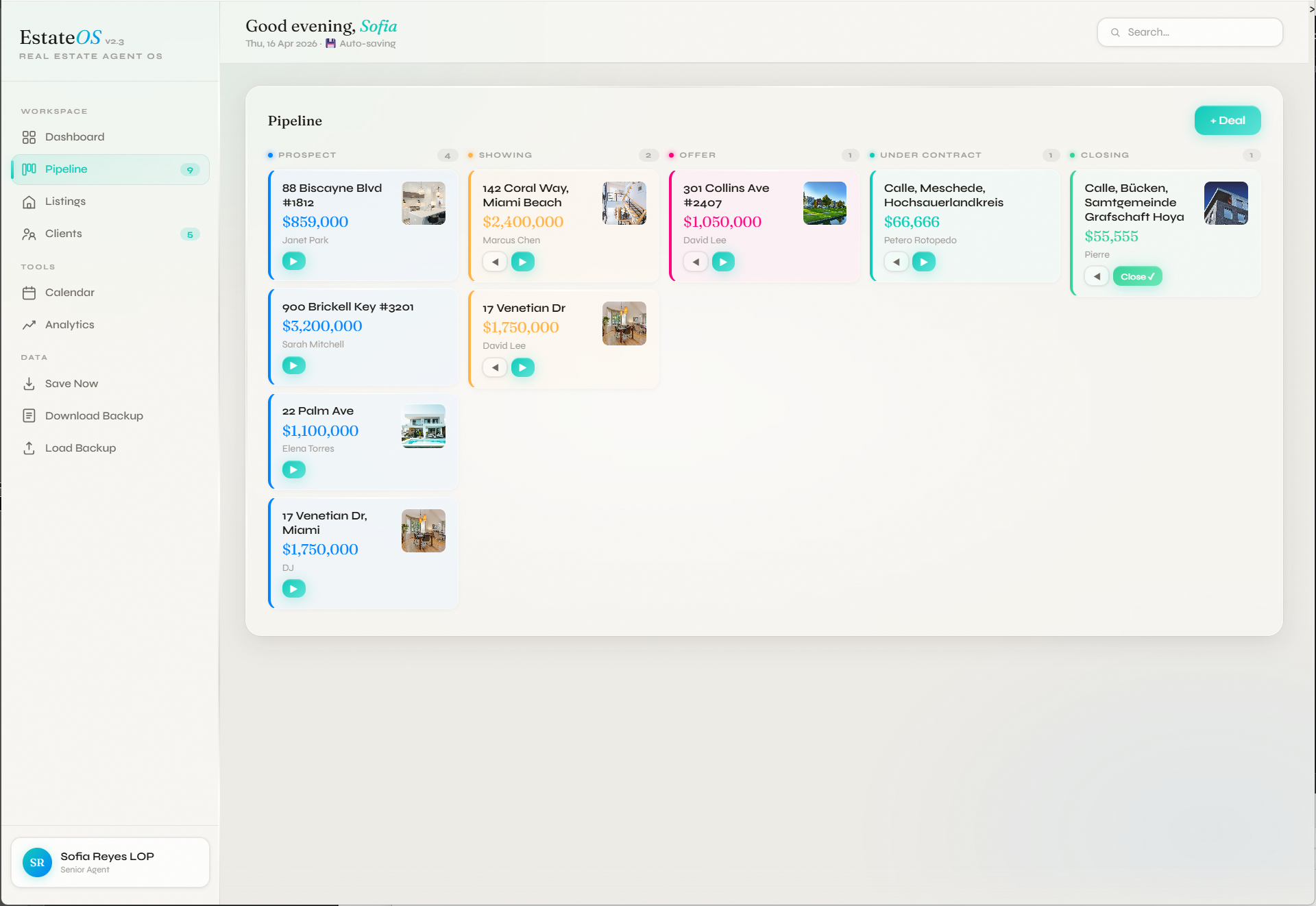 EstateOS - Real Estate Agent Dashboard gallery image