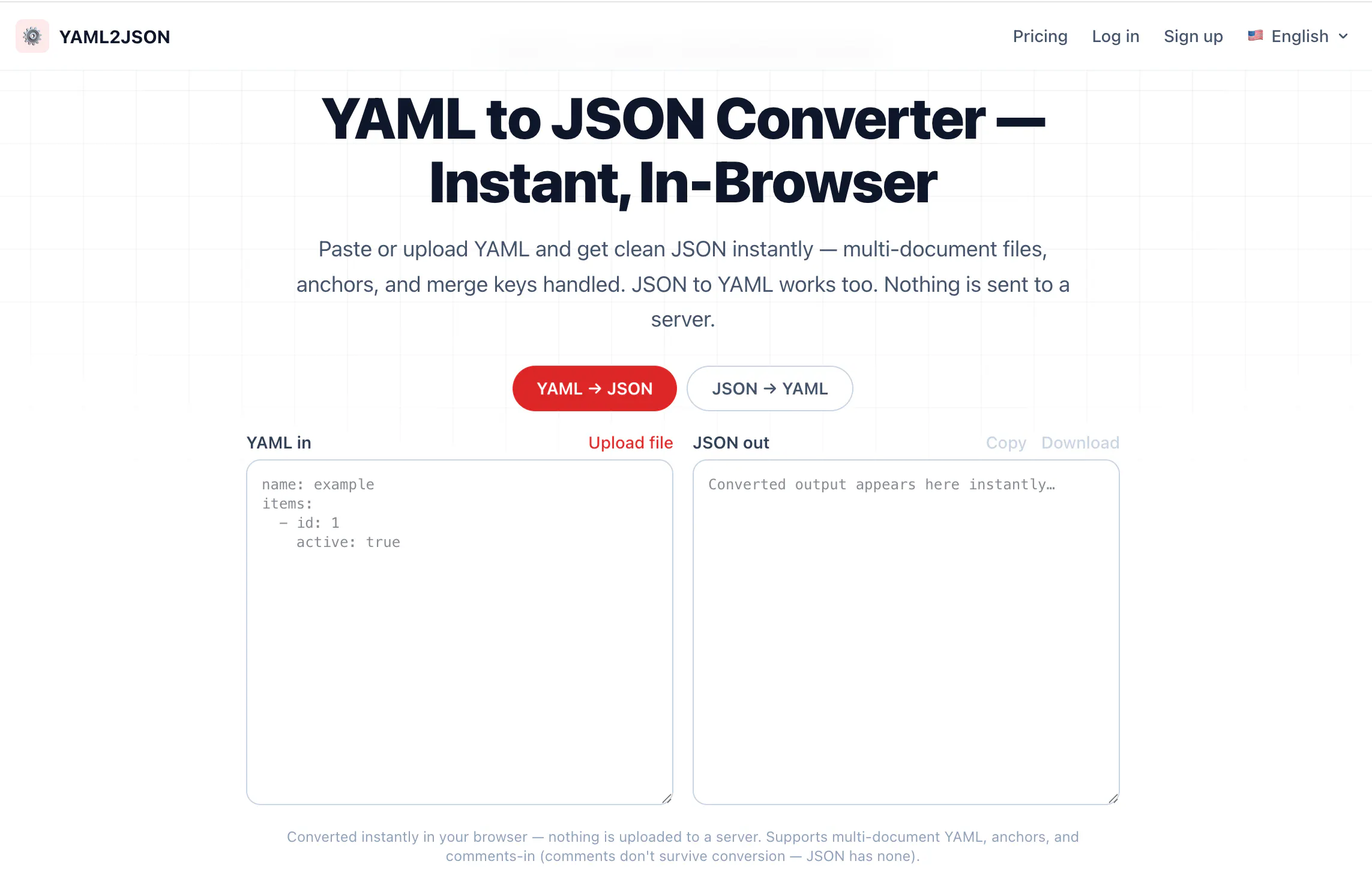YAML2JSON gallery image