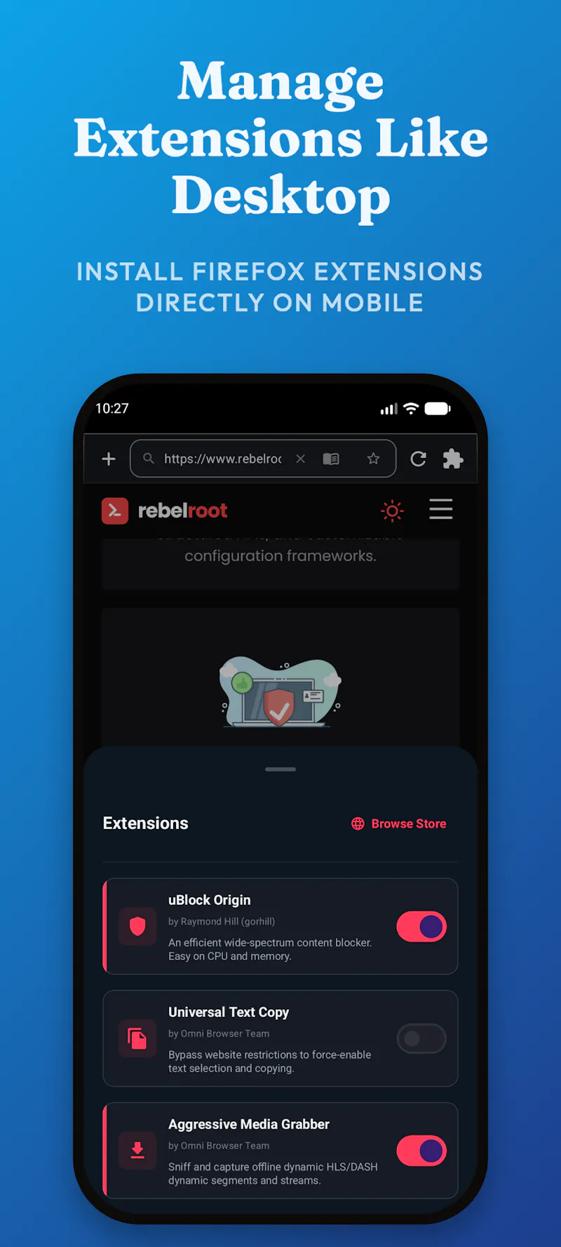 Omni Browser screenshot 1