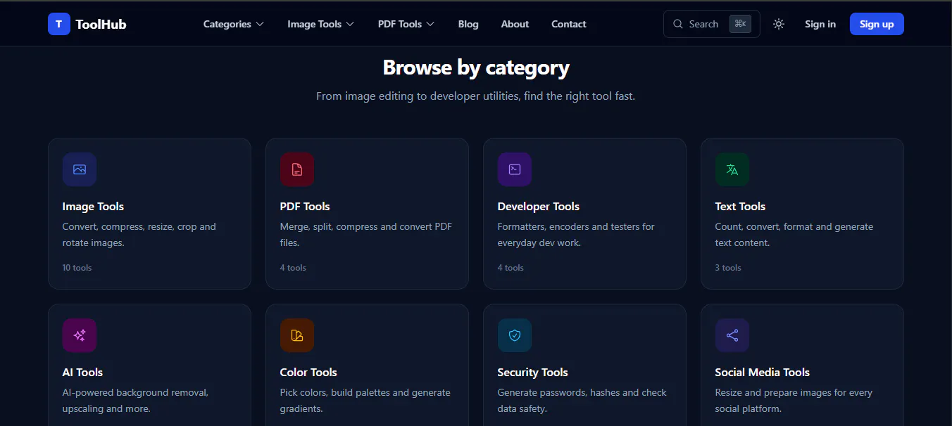 ToolHub-Free Online Tools for PDFs&More gallery image