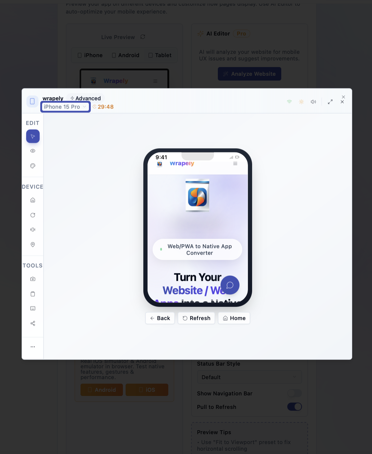 Wrapely - Screenshot 3 showing product features and functionality