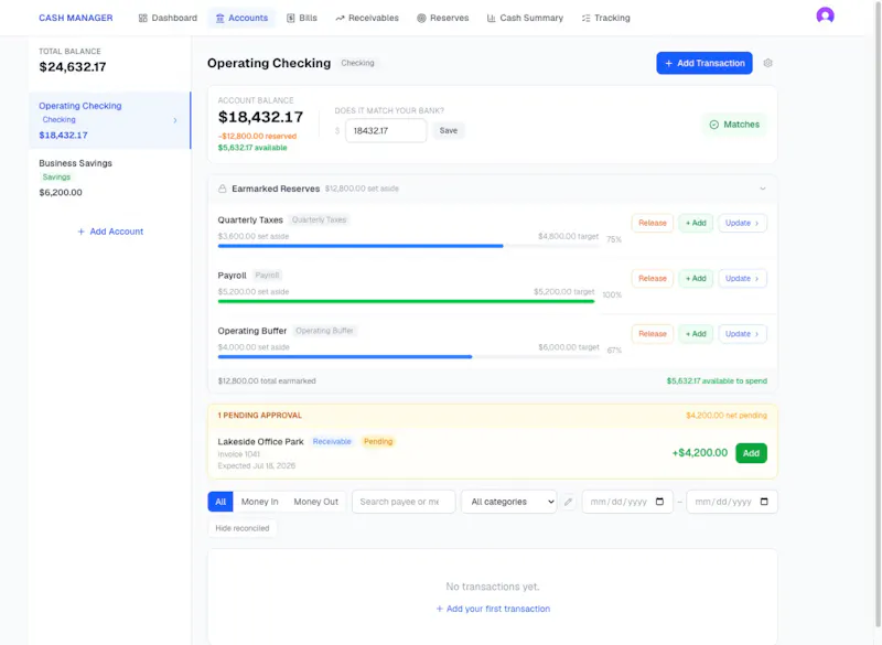 Business Cash Manager screenshot 3