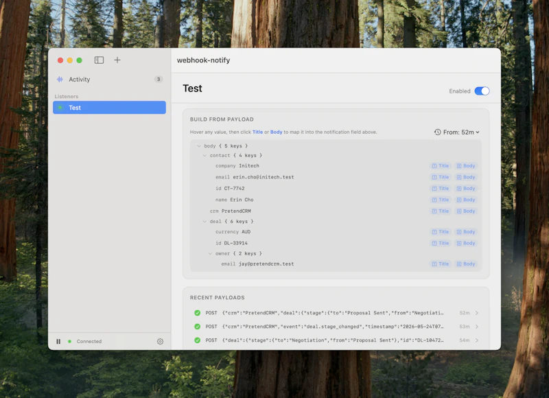Webhook Notifications screenshot 4