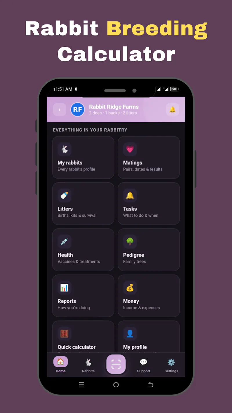 Rabbit Breeding Calculator screenshot 2