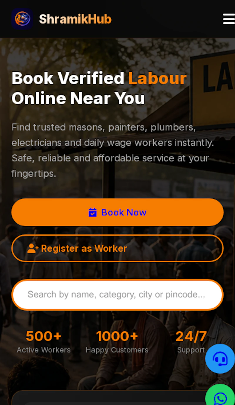 ShramikHub (Digital labour Chowk) screenshot 2