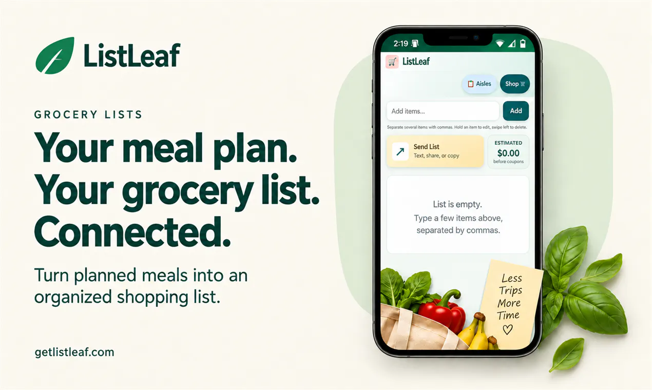 ListLeaf — Plan, Shop & Save gallery image