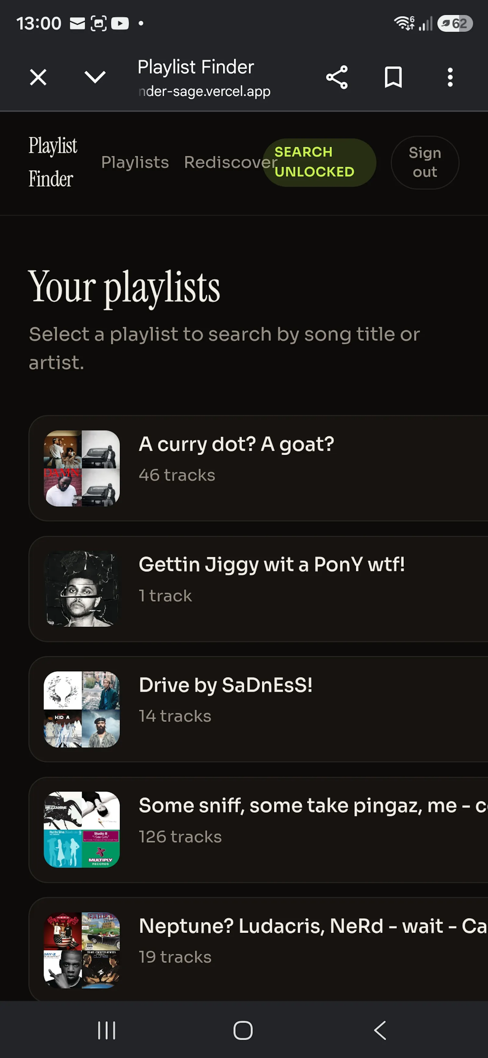 Playlist Finder screenshot 2