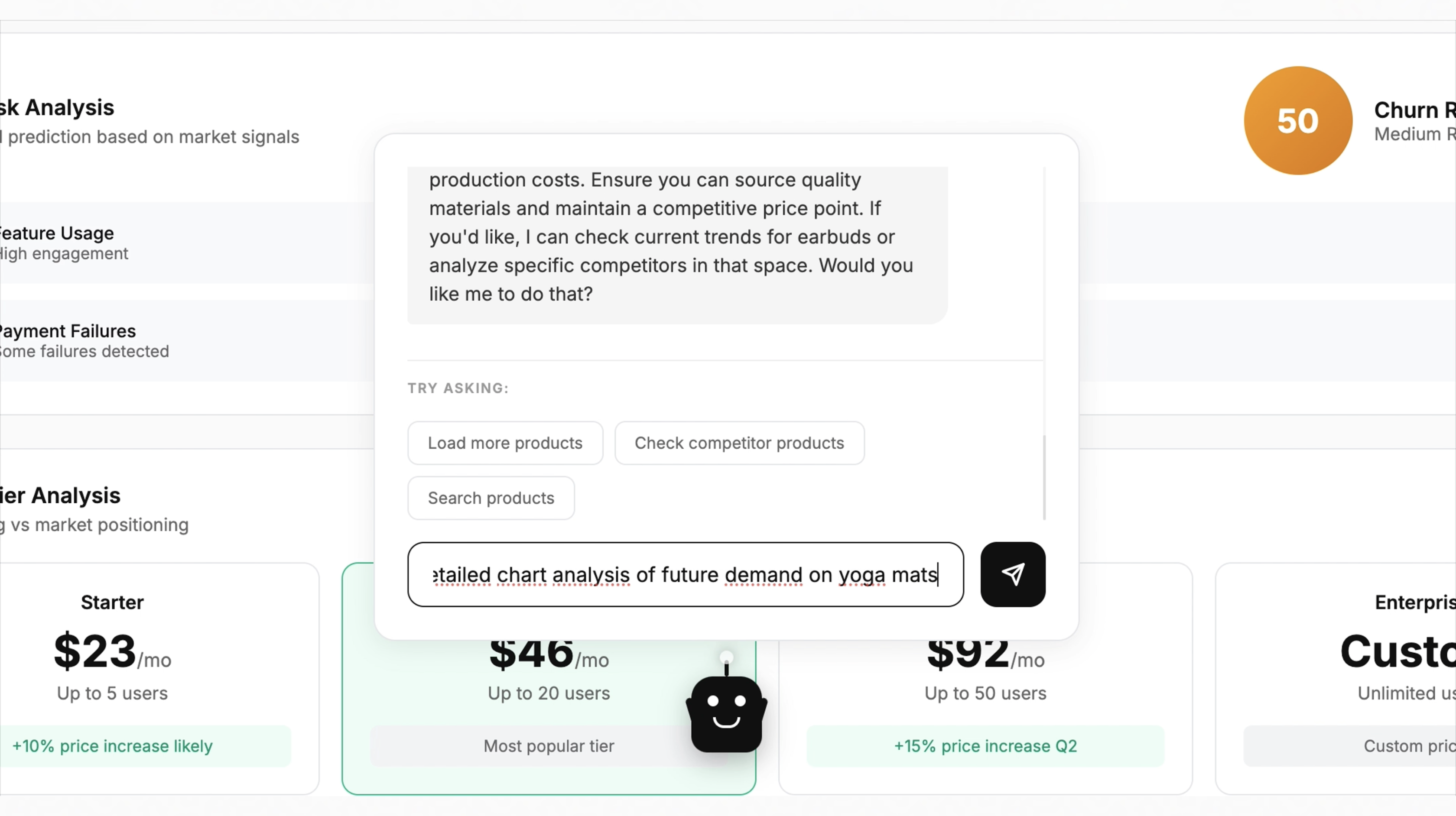 Fully autonomous B2B AI agent platfrom - Screenshot 3 showing product features and functionality