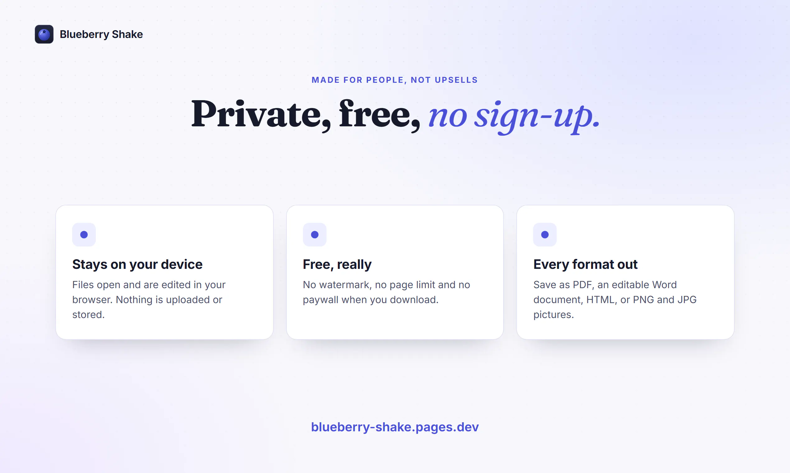Blueberry Shake gallery image