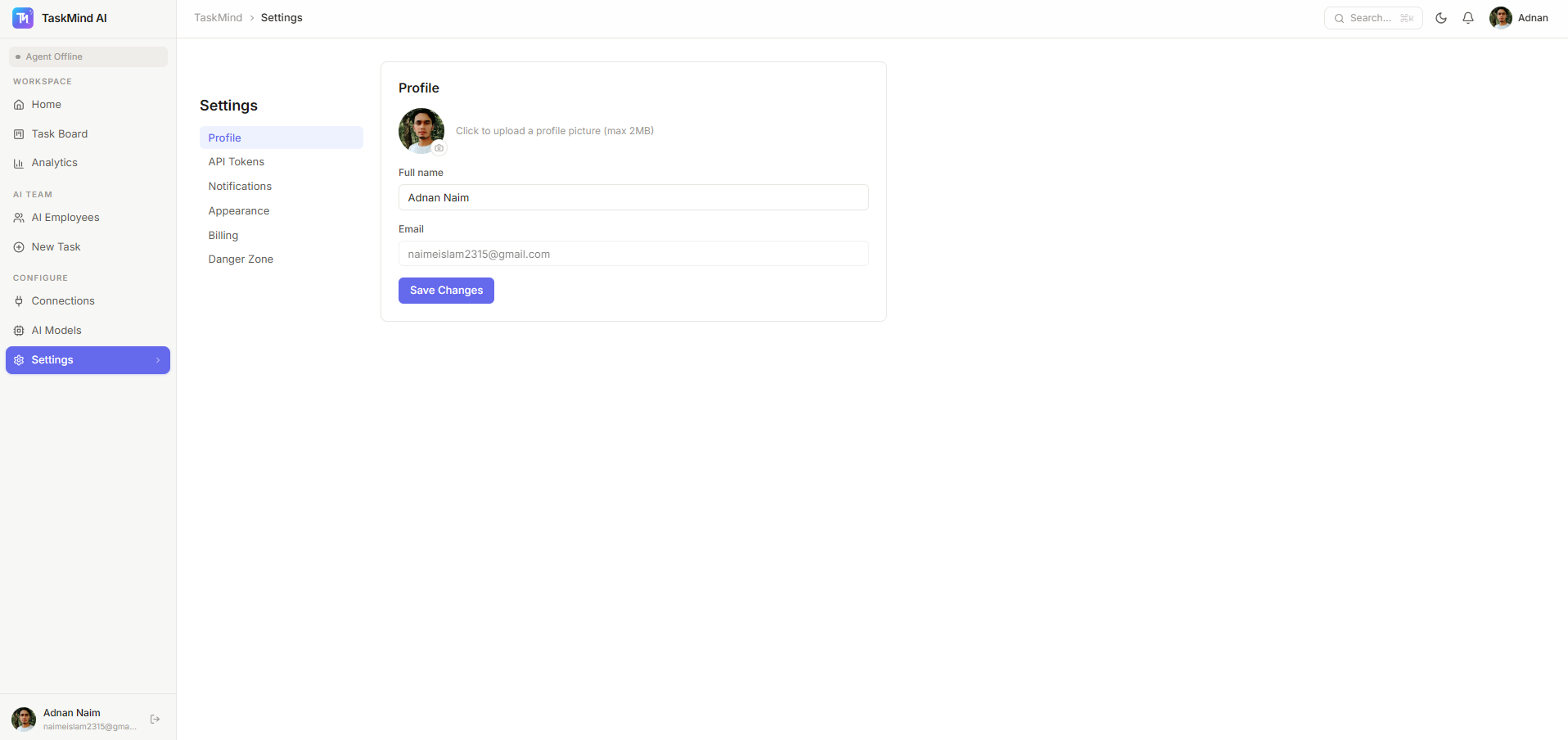 TaskMind: Your AI Productivity Employee gallery image