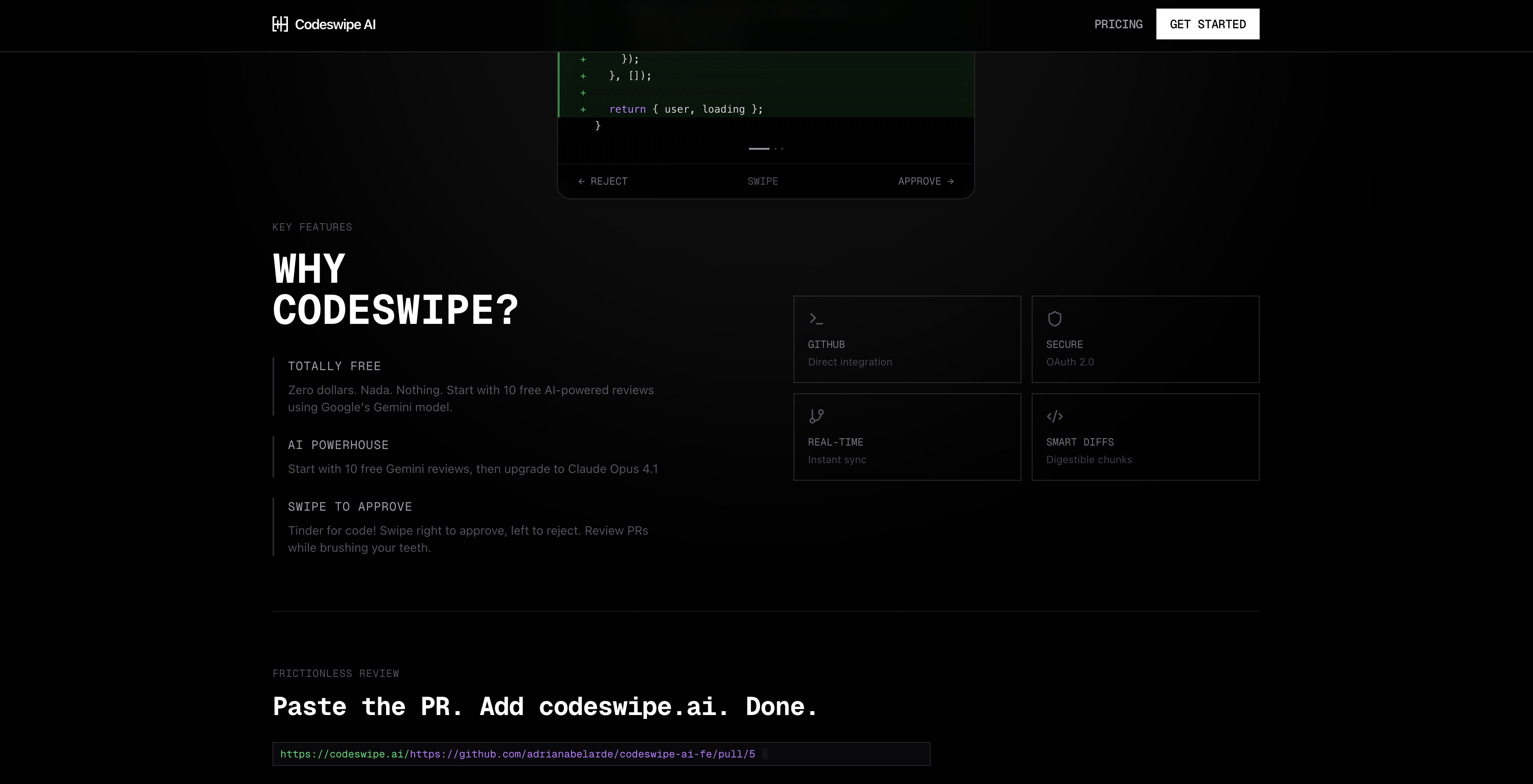 Mídia 2 de Desligue o lançamento!Codeswipe AI 1º lançamento - Revise o código em qualquer lugar, mesmo no chuveiro