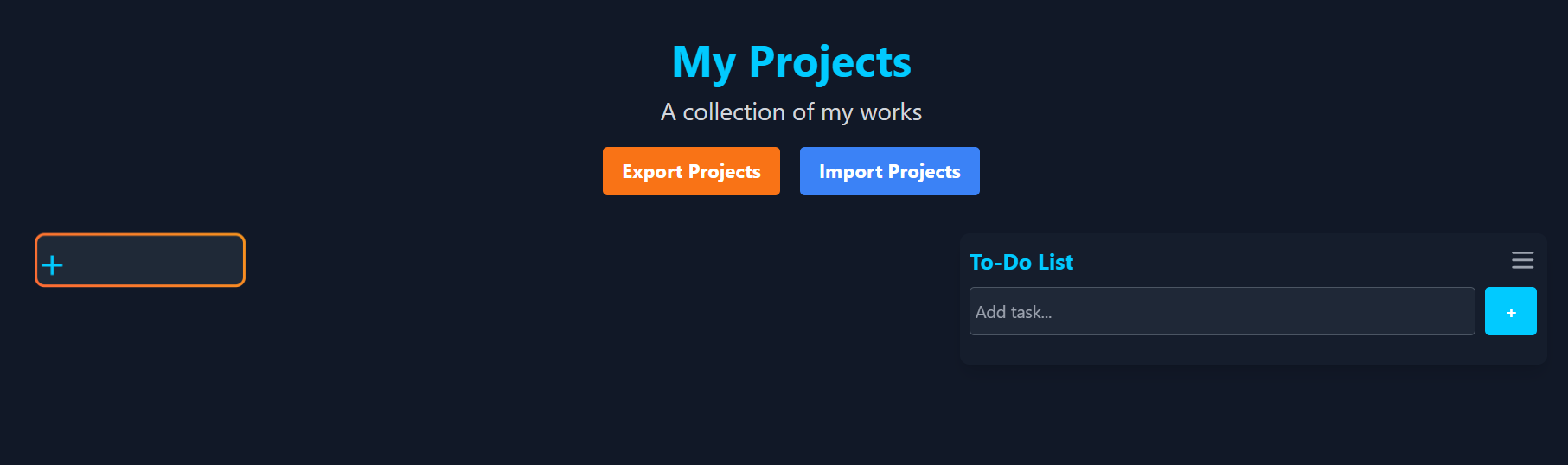 My Projects - Main product screenshot demonstrating key features and user interface