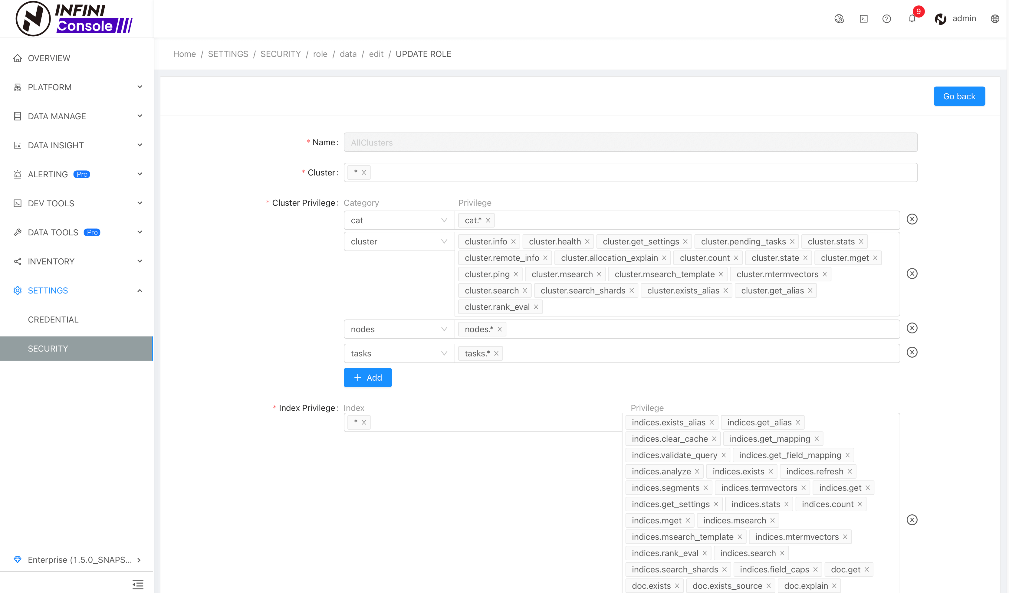 Media Konsol infine 8