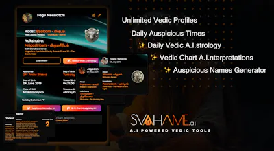 SvahaMe.ai | AI-Powered Vedic Tools gallery image