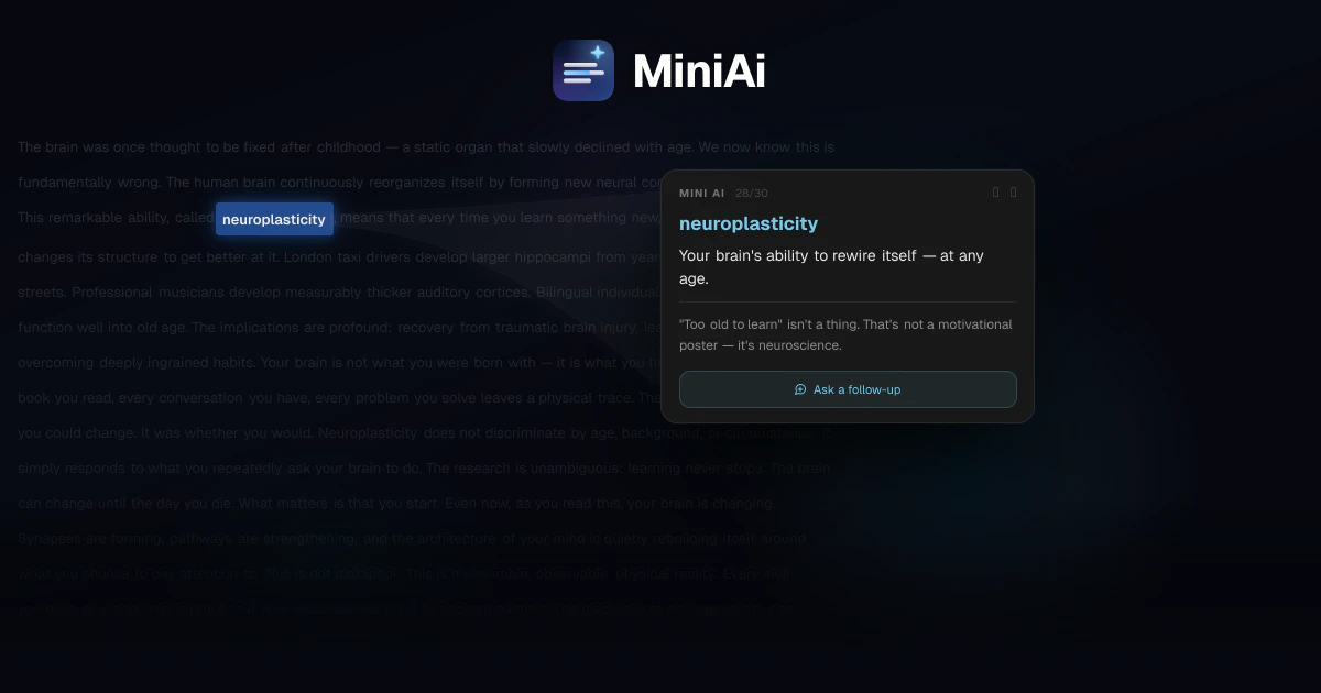 MiniAi screenshot 1