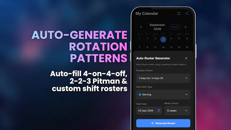 Shift Work Calendar & Roster screenshot 6