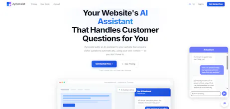 ZynAssist: AI Assistant for Your Website gallery image