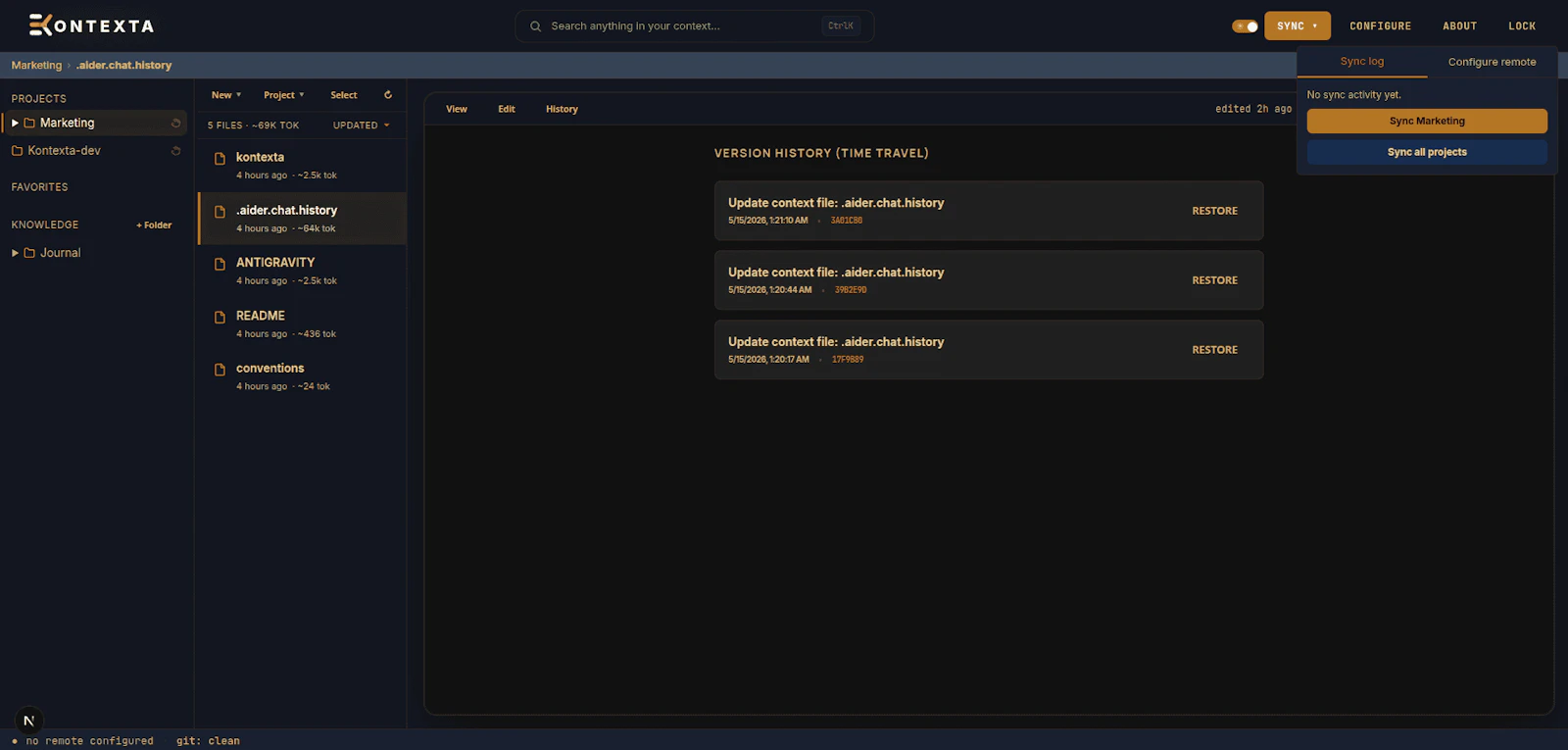 kontexta screenshot 3