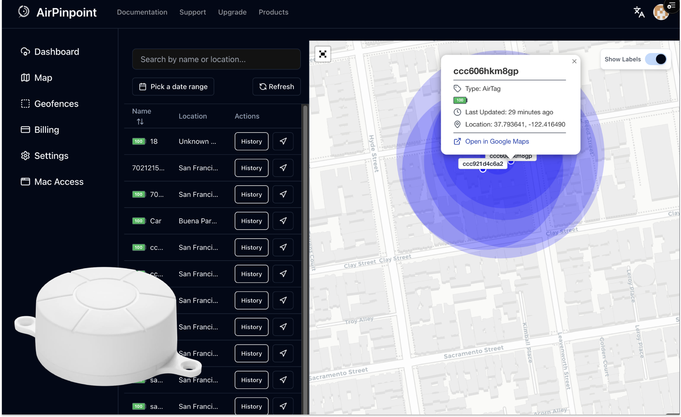 Airpinpoint Airtag API media 3