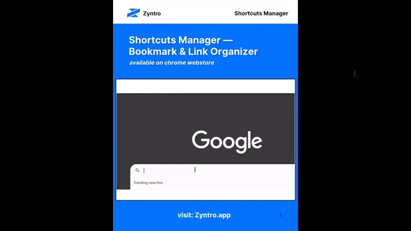 Shortcuts Manager by Zyntro screenshot 1 (video preview)