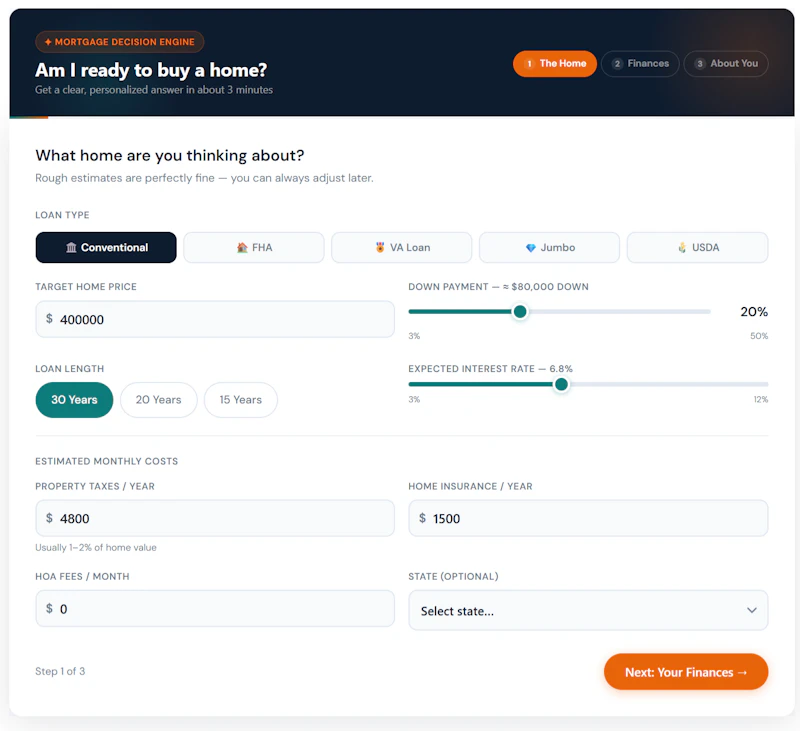 Mortgage Decision Engine screenshot 1