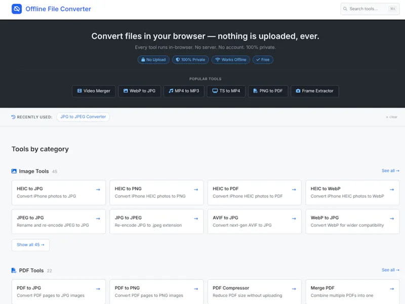 Offline File Converter screenshot 2