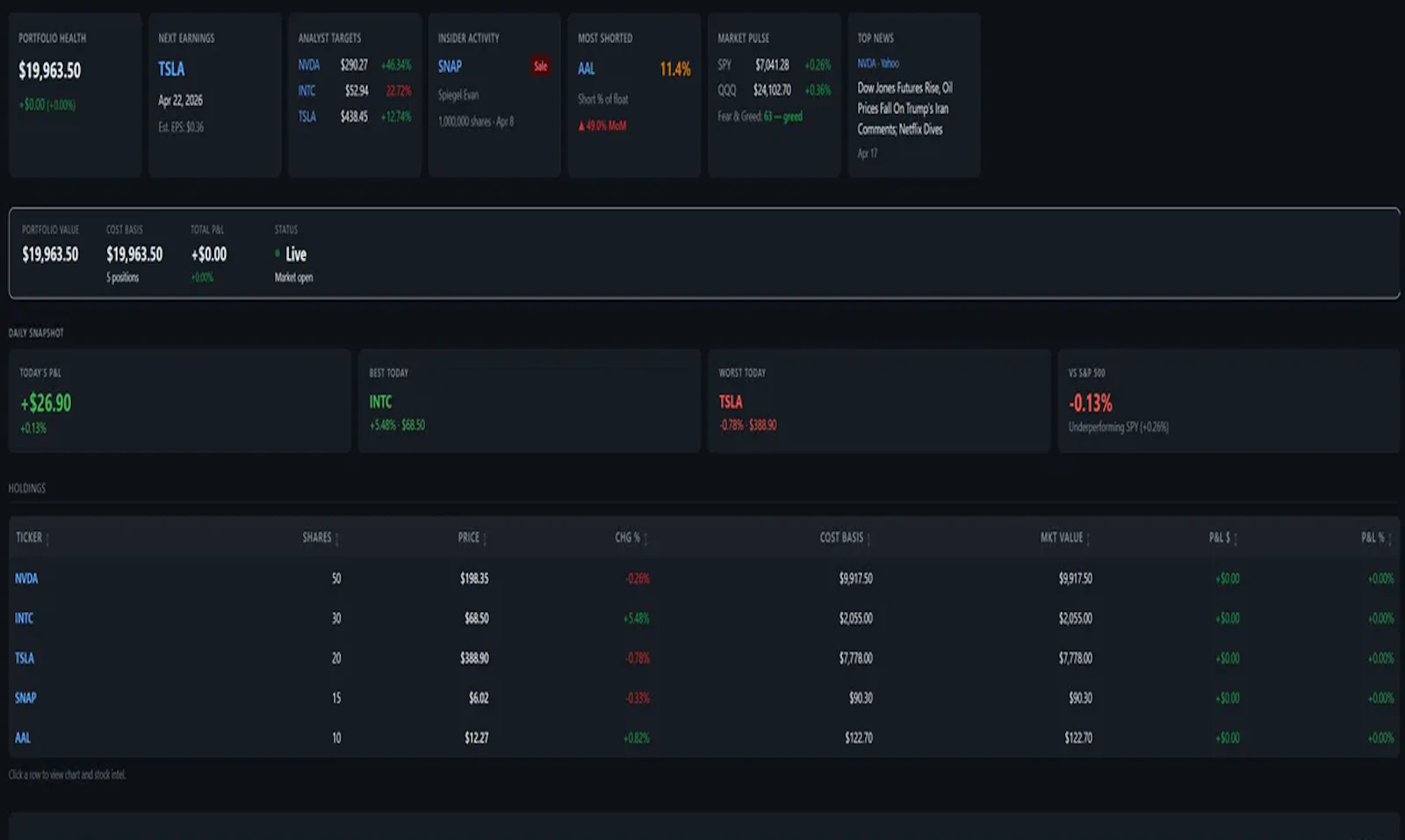 StockDashes screenshot 2