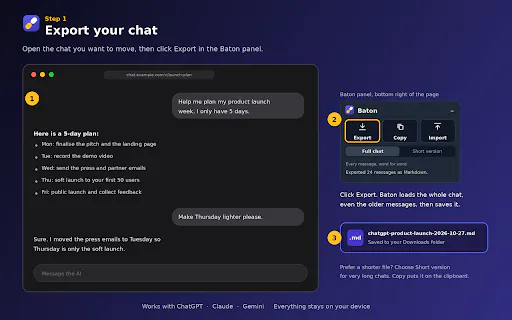 Baton: AI Chat Transfer gallery image
