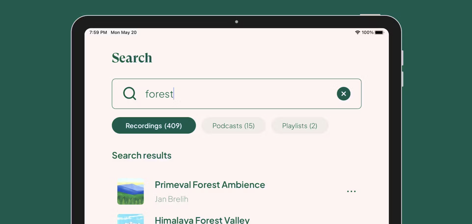 Listen to the sounds of the natural world with this Spotify for nature app. 