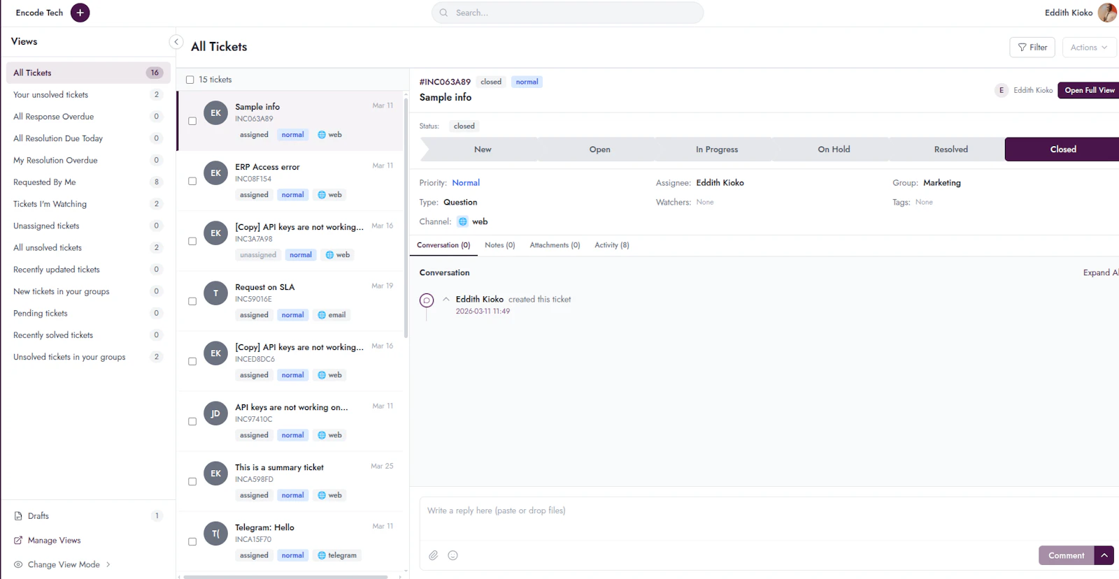 Imaradesk Ticketing System screenshot 3
