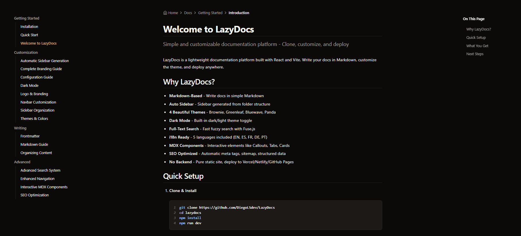 LazyDocs - Screenshot 3 showing product features and functionality