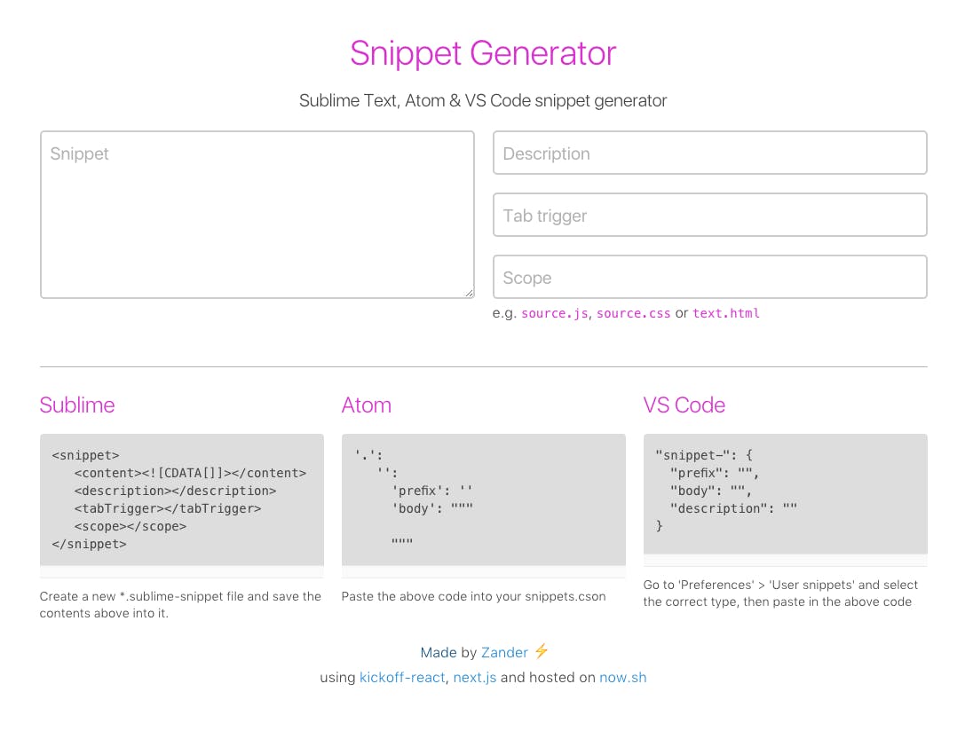 Snippet Generator media 1