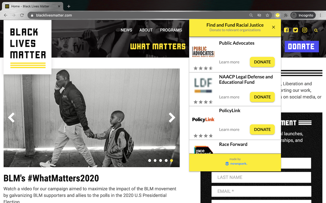 Newspark: Find and Fund Racial Justice gallery image