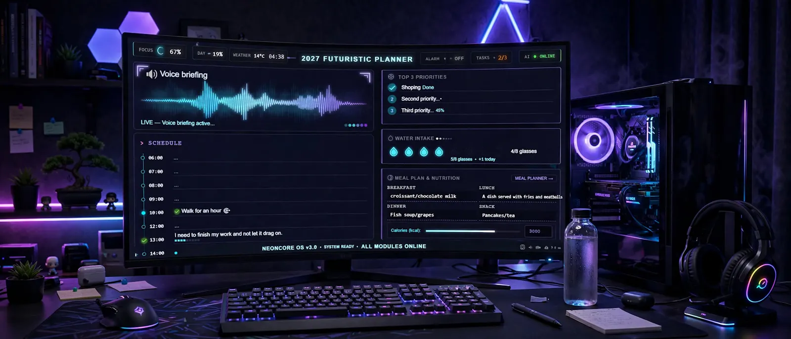 2027 Cyberpunk Digital Planner screenshot 1