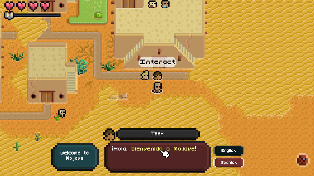Recién llegado: un juego de aprendizaje de idiomas media 2
