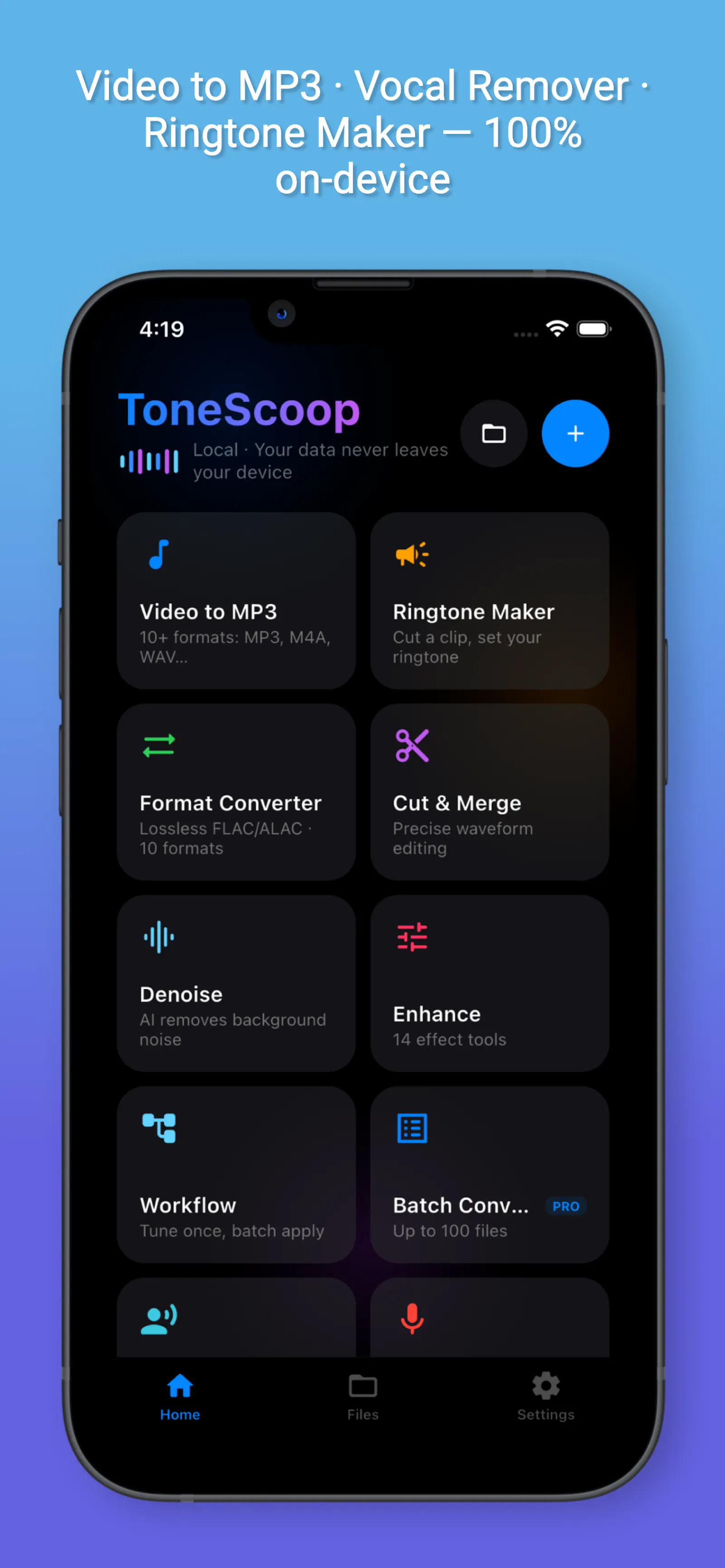 ToneScoop – On-device Video to MP3 screenshot 2